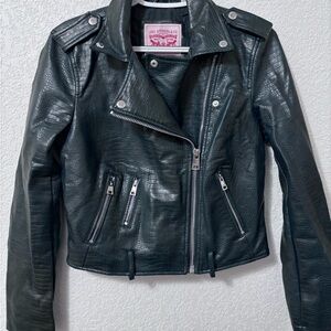 Levi's Dark Green Leather Jacket